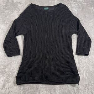 Lauren Ralph‎ Lauren Women's Plus XL Black Sweater Netted Long Sleeve Casual